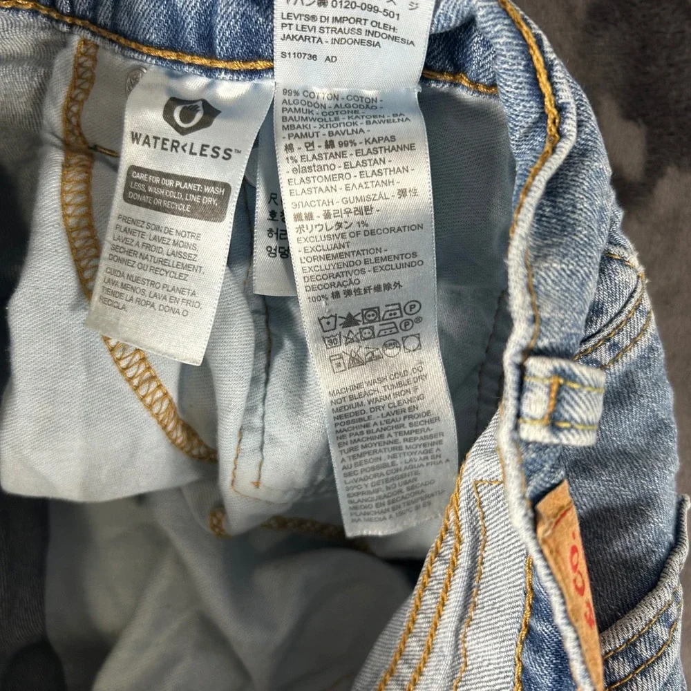 Levi's 505 Regular Fit Jeans Mens W31 L30 Blue Light Wash Straight Leg